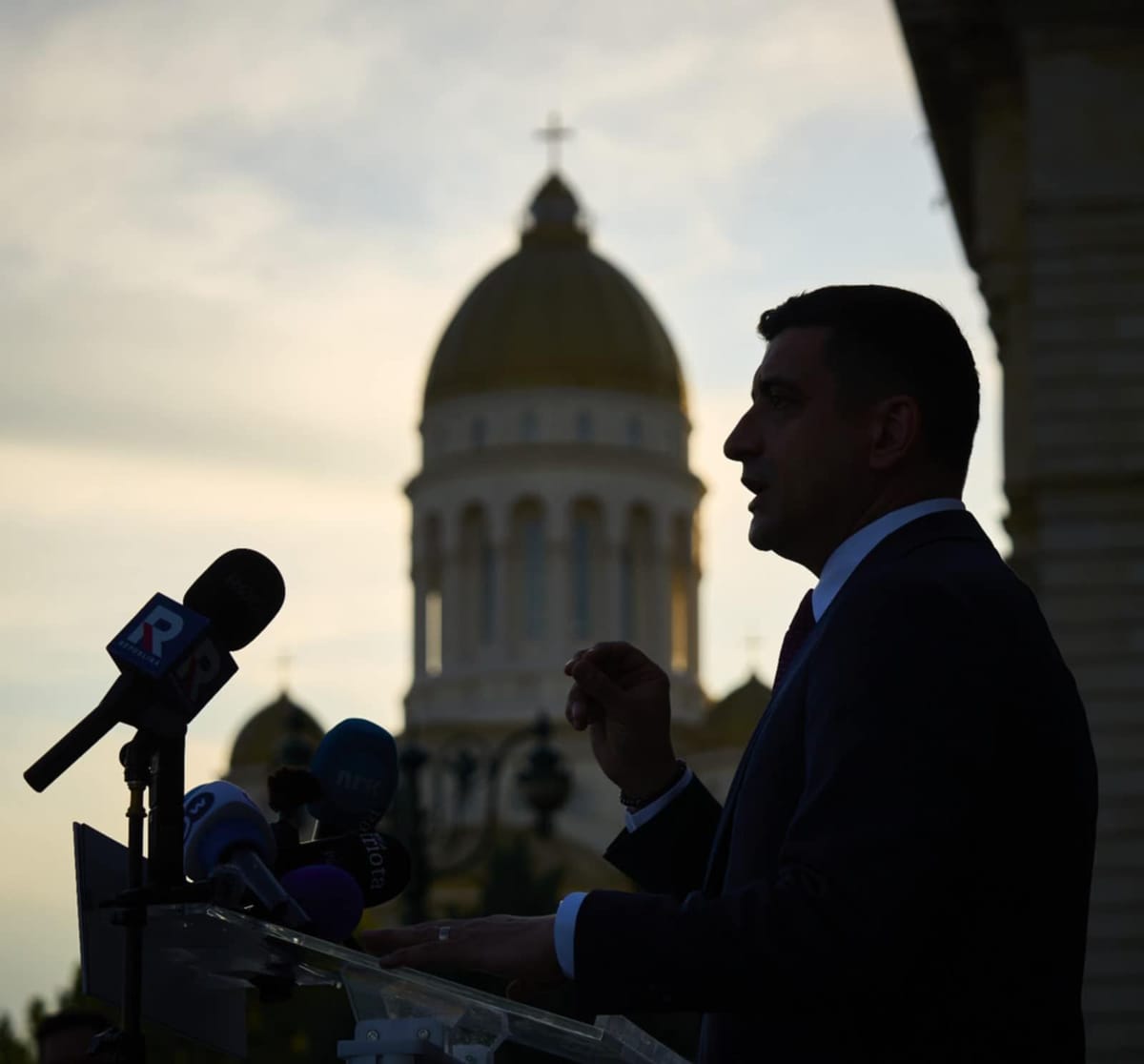 George Simion, winner of the first round of Romania's presidential election