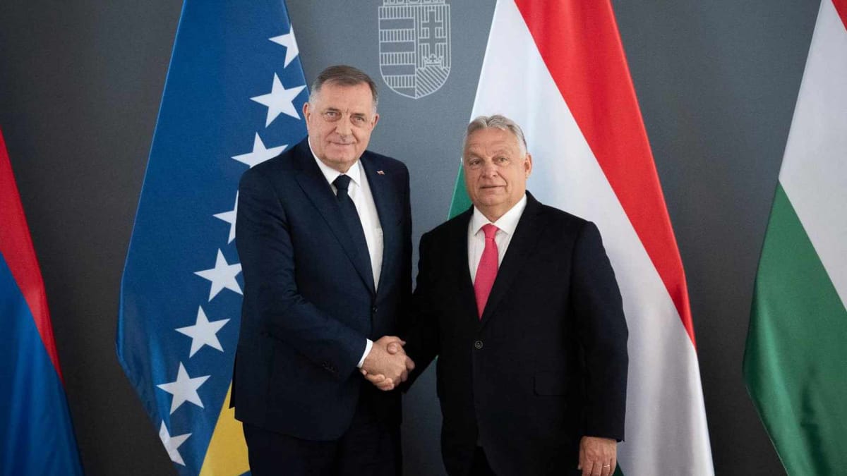 Hungarian Prime Minister Viktor Orban and Republika Srpska President Milorad Dodik