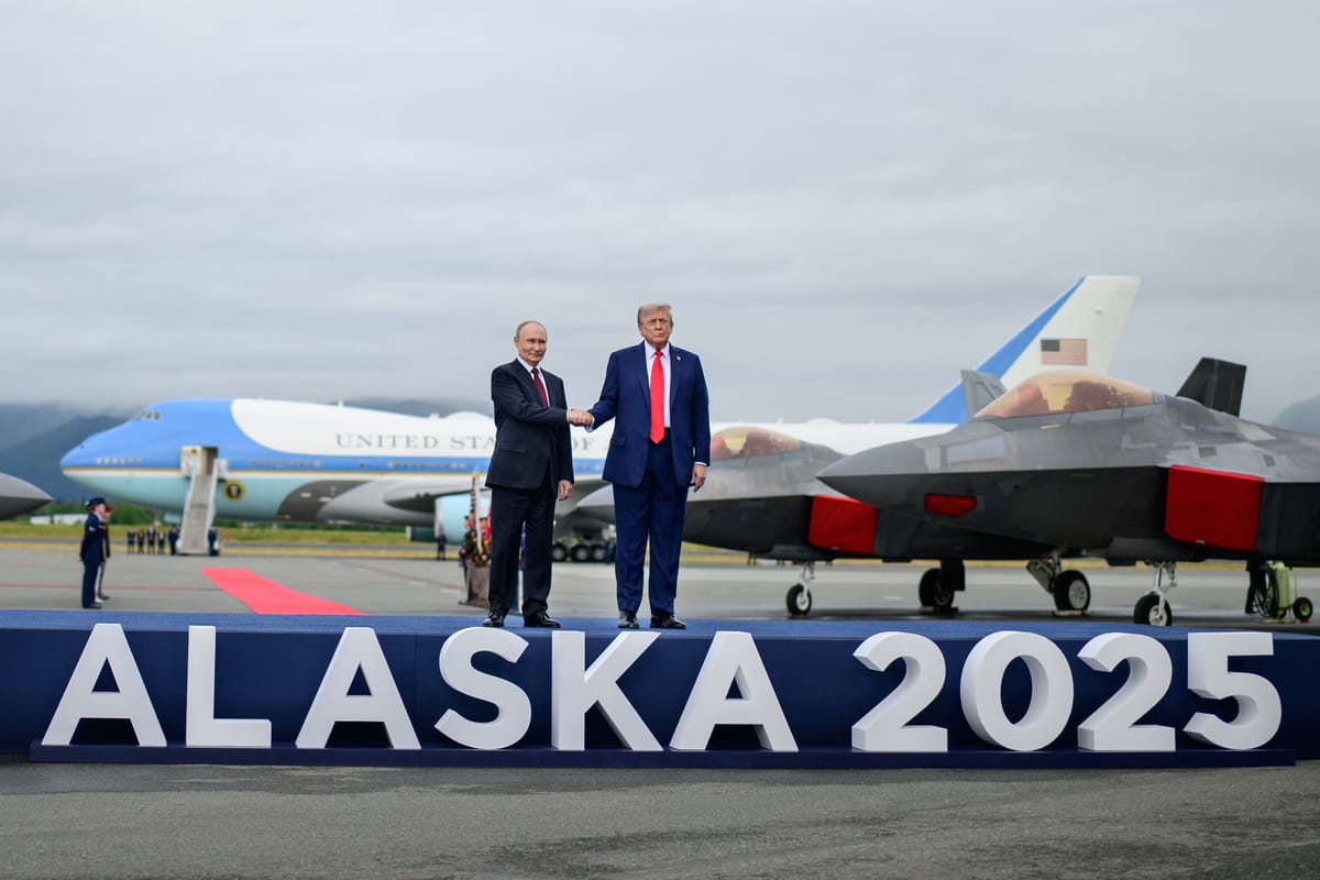 US President Donald Trump and Russian President Vladimir Putin meet in Anchorage, Alaska, on 15 August