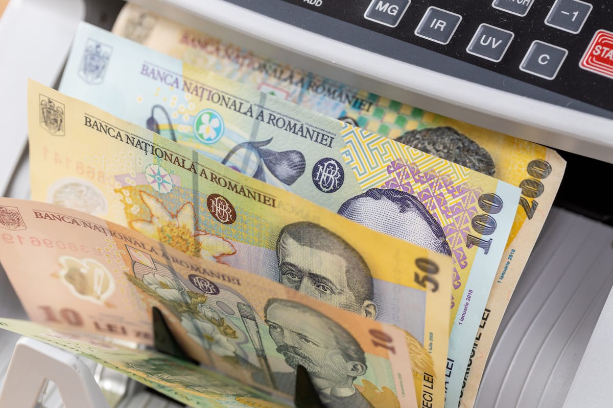 Illustration of the Romanian currency