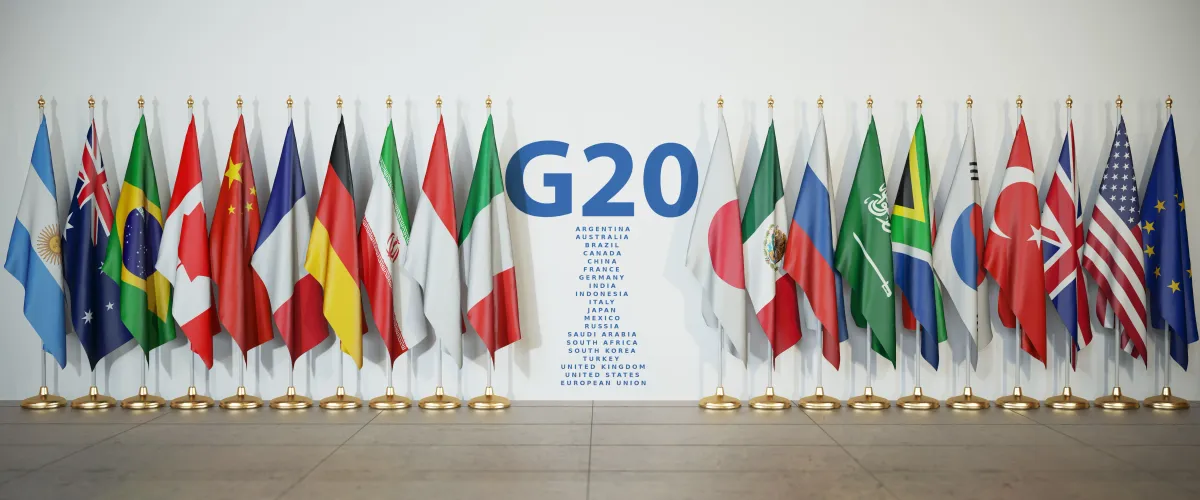 G20 flags on display