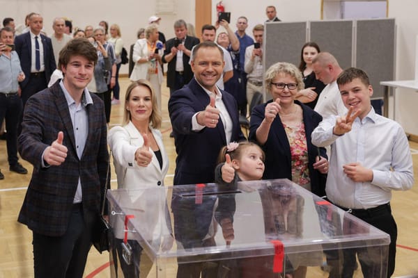 Karol Nawrocki and family in the Polish presidential election second round