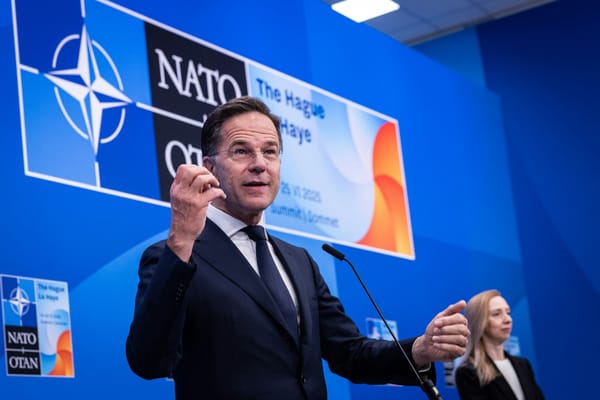 NATO Secretary General Mark Rutte addresses members in The Hague