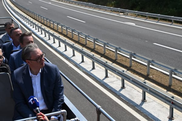 Serbian President Aleksandar Vucic in Pozega, Serbia