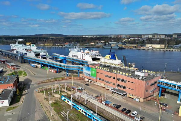 The ferry terminal in Swinoujscie, northwest Poland