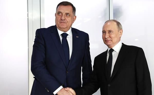 President of Russia Vladimir Putin with President of the Republika Srpska Milorad Dodik, February 2024