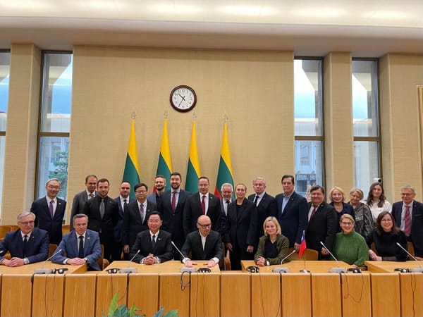 Taiwan FM tours Baltics to deepen ties, despite opposition from China